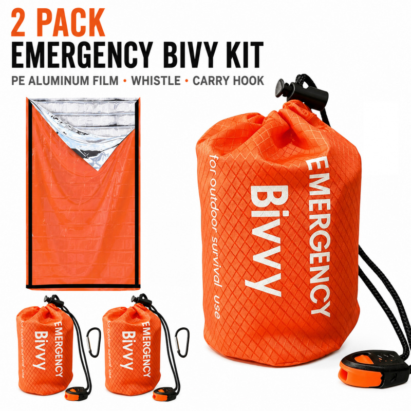 2 Pack Emergency Sleeping Bag, - Emergency Whistle Loud recension och pris