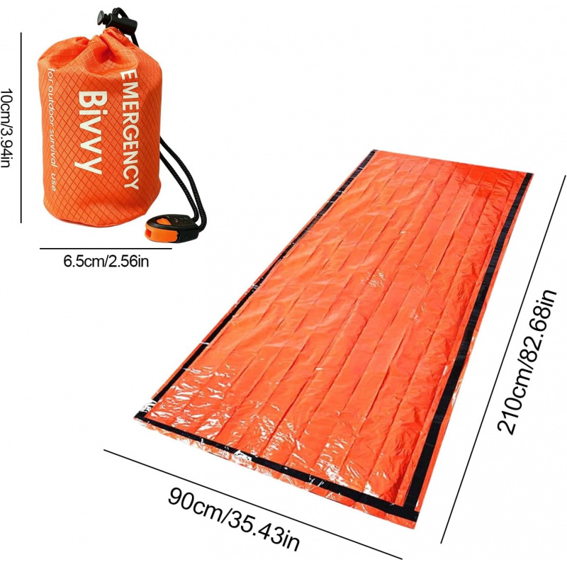 2 Pack Emergency Sleeping Bag, - Emergency Whistle Loud recension och pris