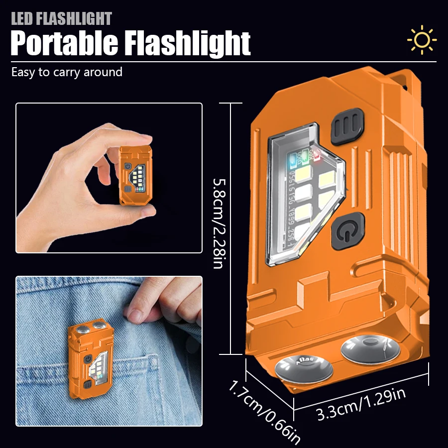 Mini Keychain EDC Flashlight R - Fishing Kit Compact recension och pris