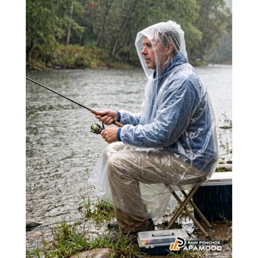 Disposable Rain Ponchos, 6PK/9 - Emergency Poncho Rain recension och pris