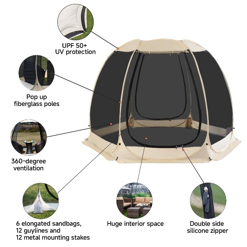 Hot Sale 6 Sided Mesh Screen P - Emergency Mylar Tent recension och pris