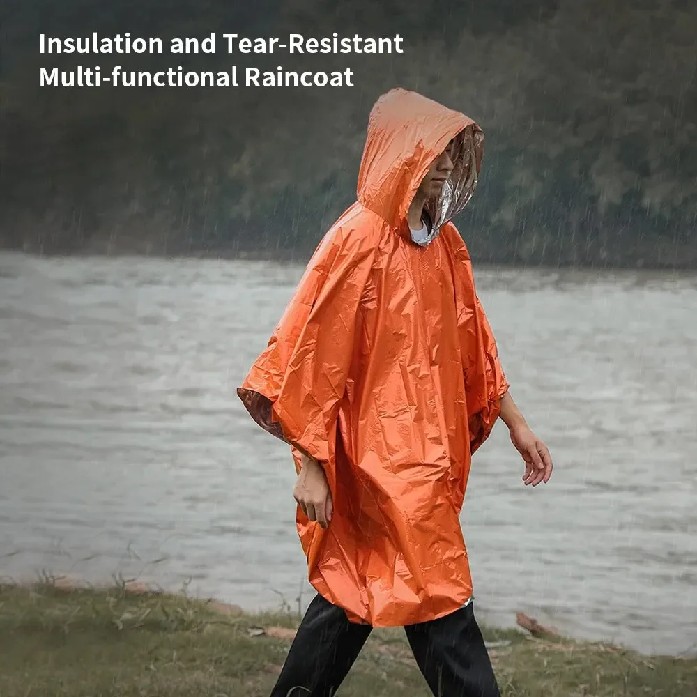 Aluminum Coated Hooded Emergen - Emergency Poncho Rain recension och pris