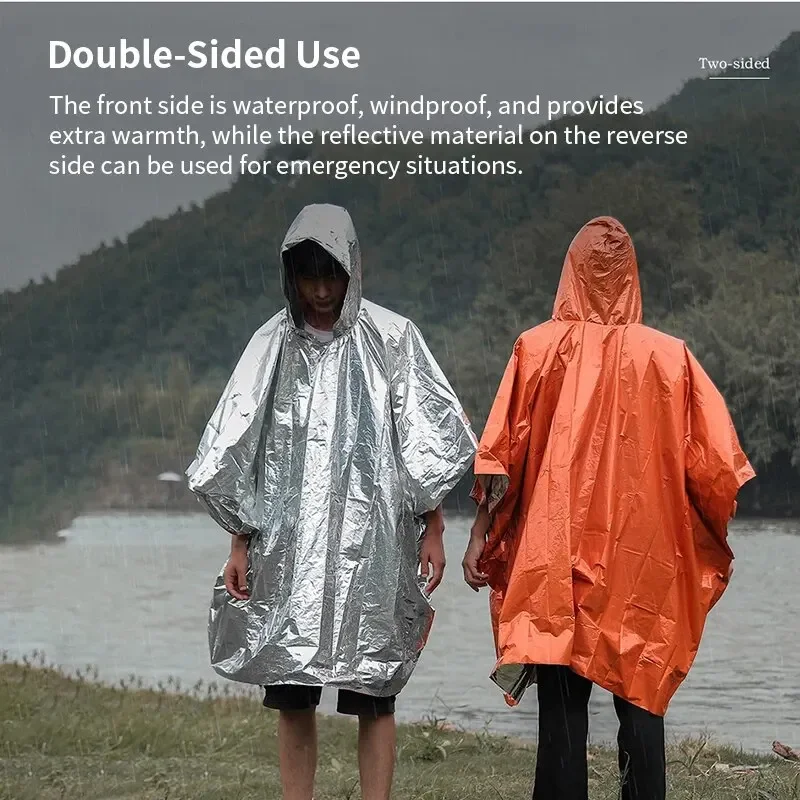 Aluminum Coated Hooded Emergen - Emergency Poncho Rain recension och pris