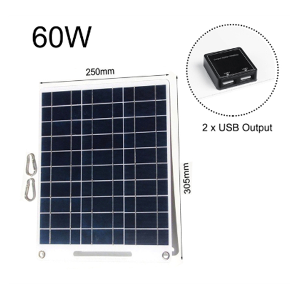 New 60W Solar Panel Portable 5 - Solar Emergency Charger recension och pris