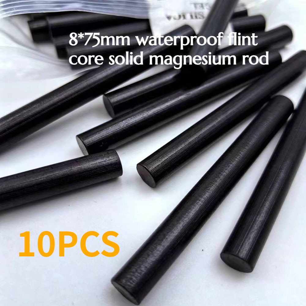 10PCS 8*75mm Waterproof Flint  - Magnesium Fire Starter recension och pris