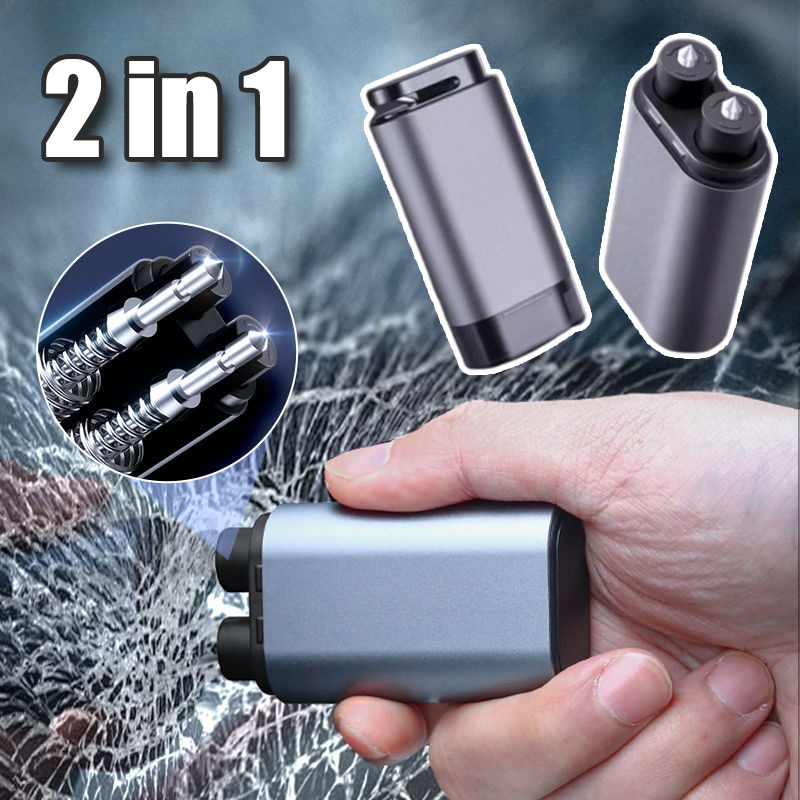 Car Safety Hammer 2-in-1 Windo - Rescue Rope Throw recension och pris