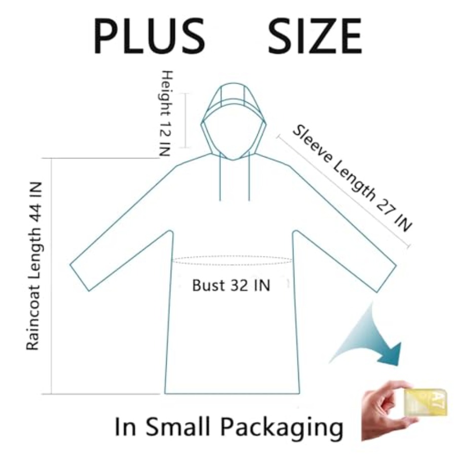 Disposable Rain Poncho Emergen - Emergency Poncho Rain recension och pris