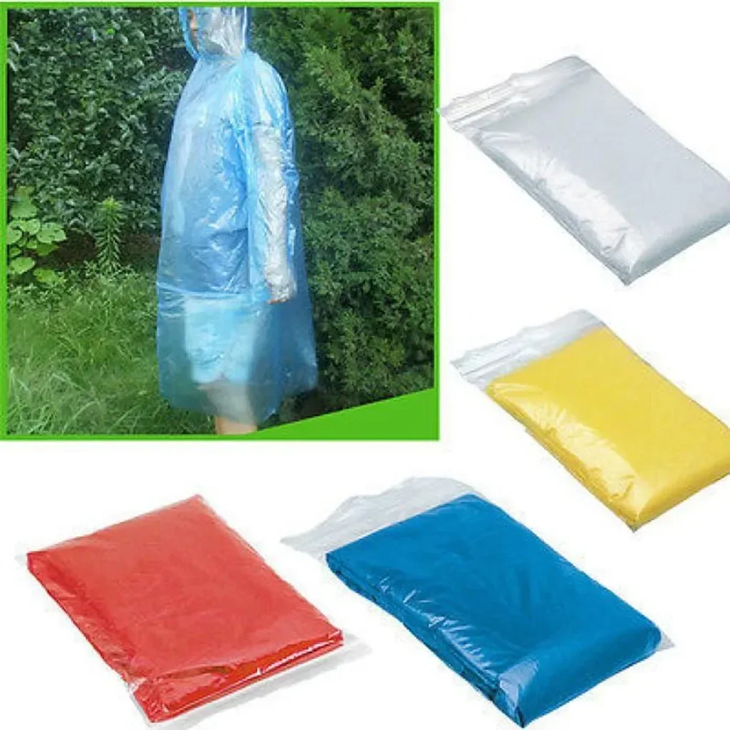 5/10PC Disposable Raincoat Adu - Emergency Poncho Rain recension och pris
