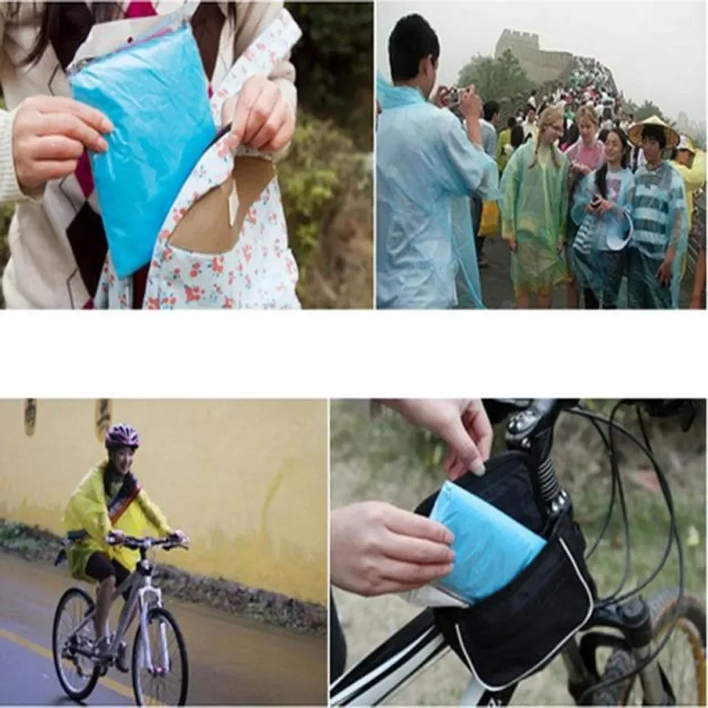 5/10PC Disposable Raincoat Adu - Emergency Poncho Rain recension och pris
