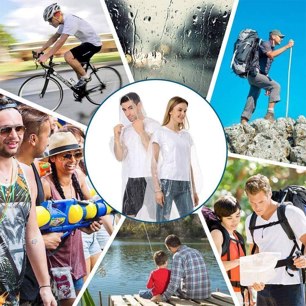 12Pcs Disposable Waterproof Ra - Emergency Poncho Rain recension och pris