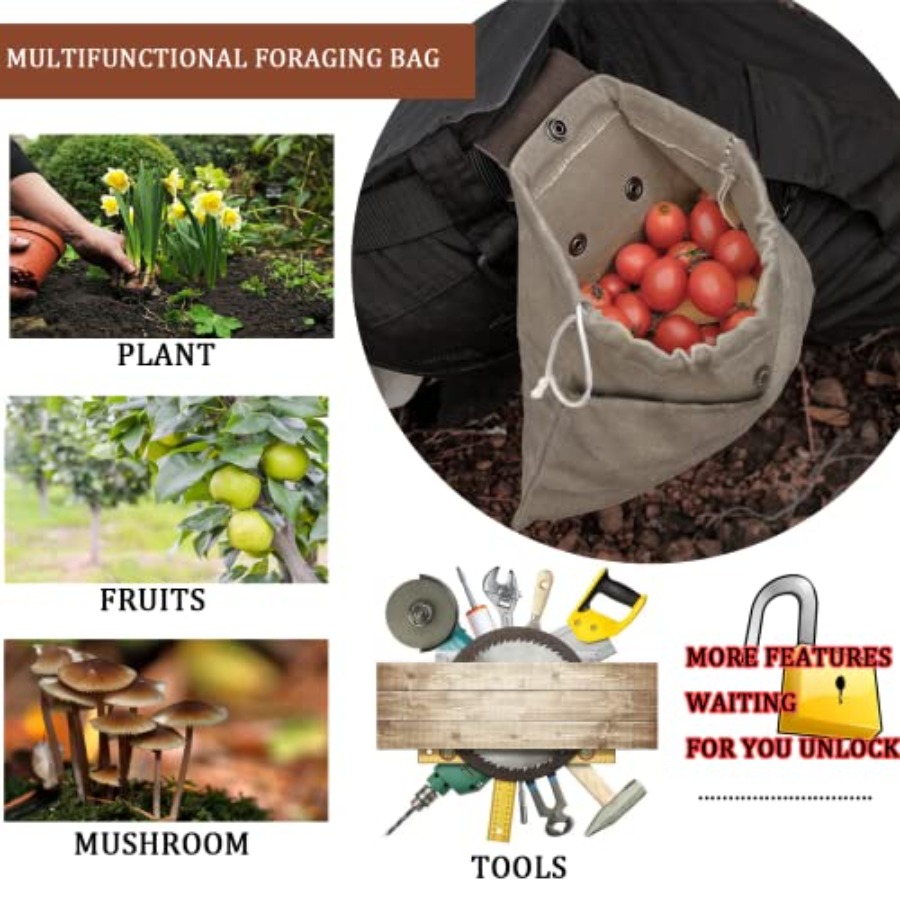 Foraging Pouch Leather Canvas  - Water Bag Collapsible recension och pris