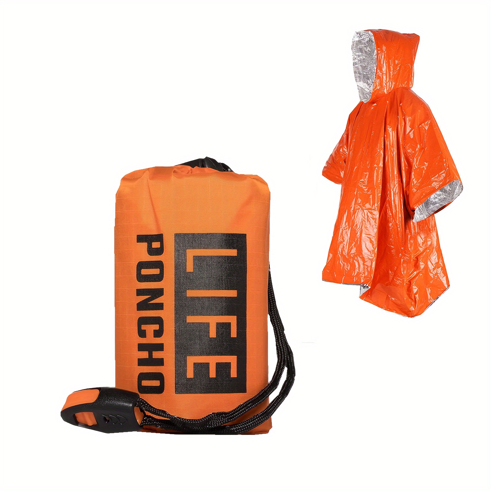 Emergency Survival Rain Poncho - Survival Blanket Reflective recension och pris