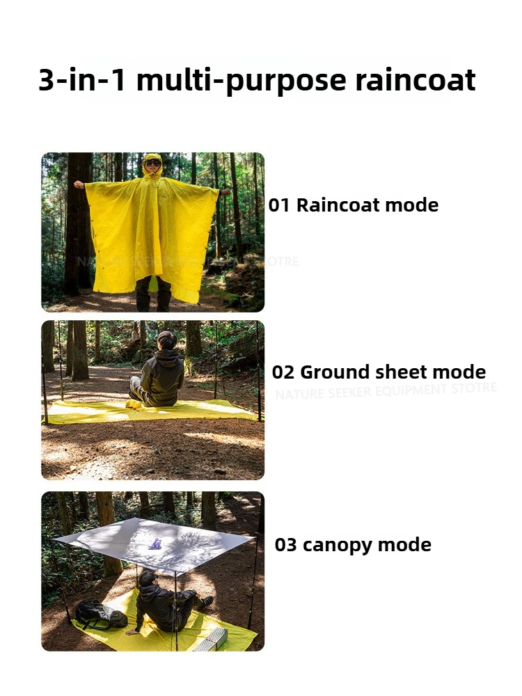 15D/210T Raincoat Waterproof R - Emergency Poncho Rain recension och pris